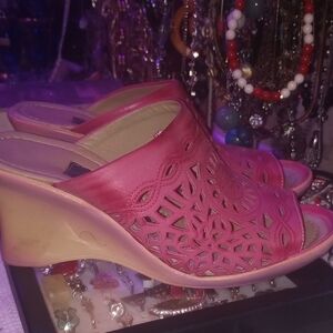 Women's Pink Wedge Sandals